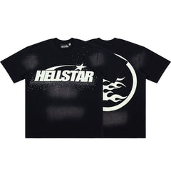 Hellstar Flame Face Star Graphic Heavyweight Washed T-Shirt
