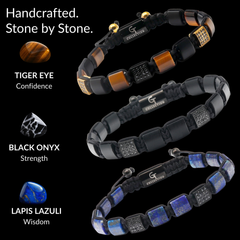 Flat Bead Bracelet Set for Men – Luxury, Strength & Clarity