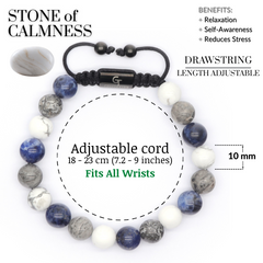 Men's Sodalite, Howlite, Jasper Beaded Bracelet