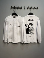 Hellstar "Death to Traitors" Vintage Long Sleeve Tee - White