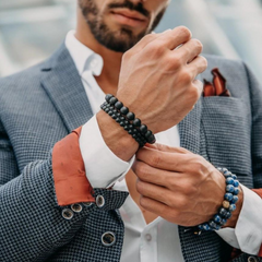 3 PIECE SET - BLACK ONYX Bracelets - The Strength Set