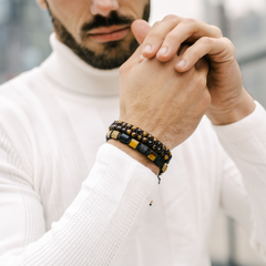 3 PIECE SET - TIGER EYE Bracelets - The Confidence Set