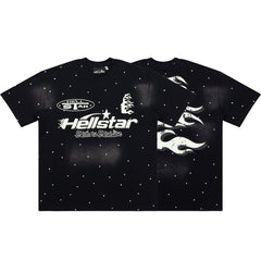 Hellstar Studios Large Logo Graphic Oversized T-Shirt - Black