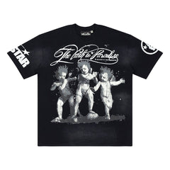 Hellstar Studios Sounds Graphic Oversized Cotton T-Shirt - Black