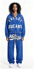 Vale Forever Classico Zip Up Hoodie Sapphire Blue