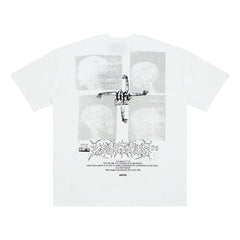 Hellstar Thermal Skull Graphic T-Shirt (White / Orange)
