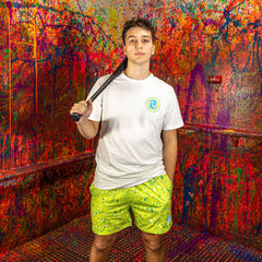 Splatter Shorts - Highlighter Yellow