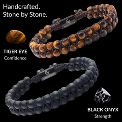 Double Bead Bracelet Set for Men – Confidence, Strength & Focus