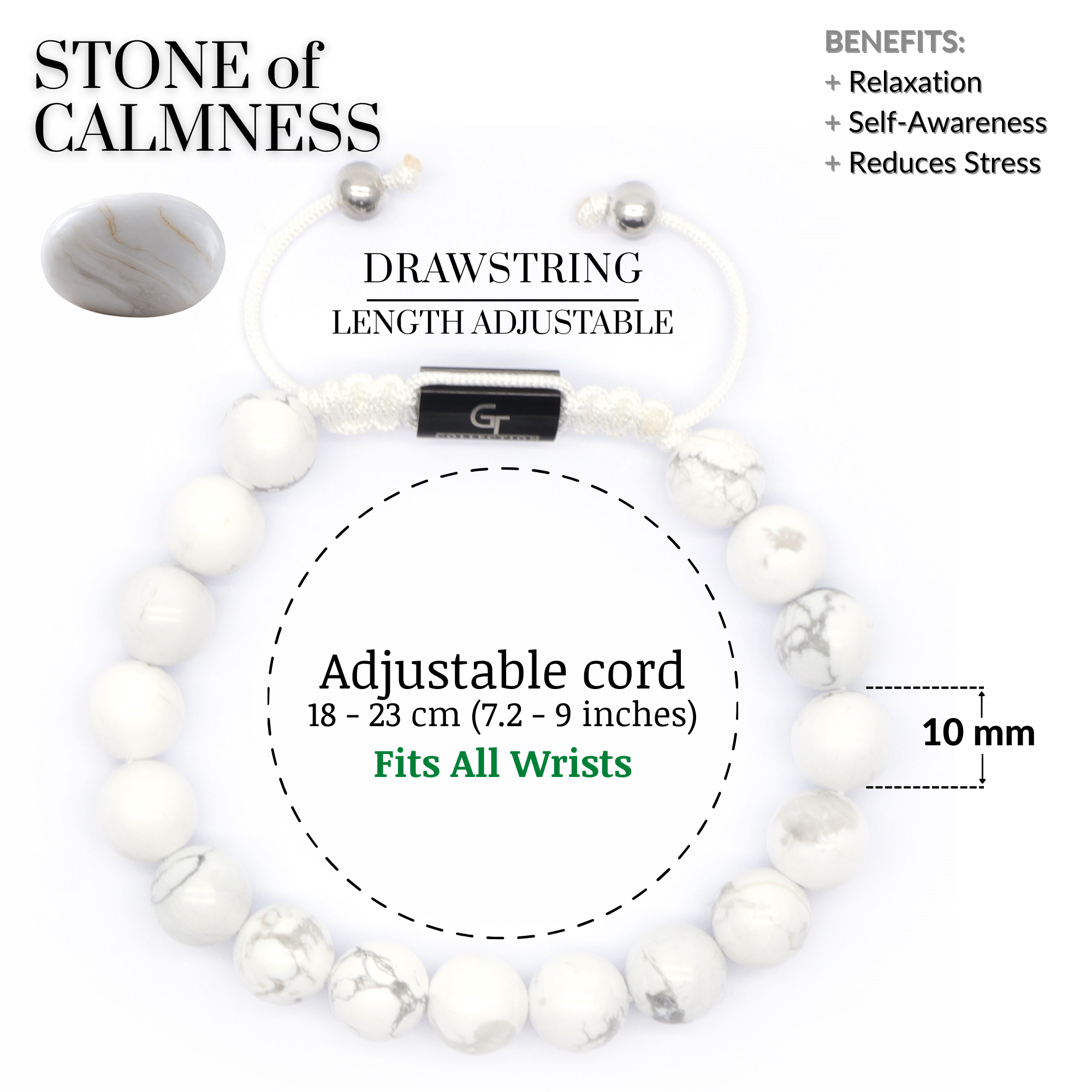 Men's HOWLITE Beaded Bracelet