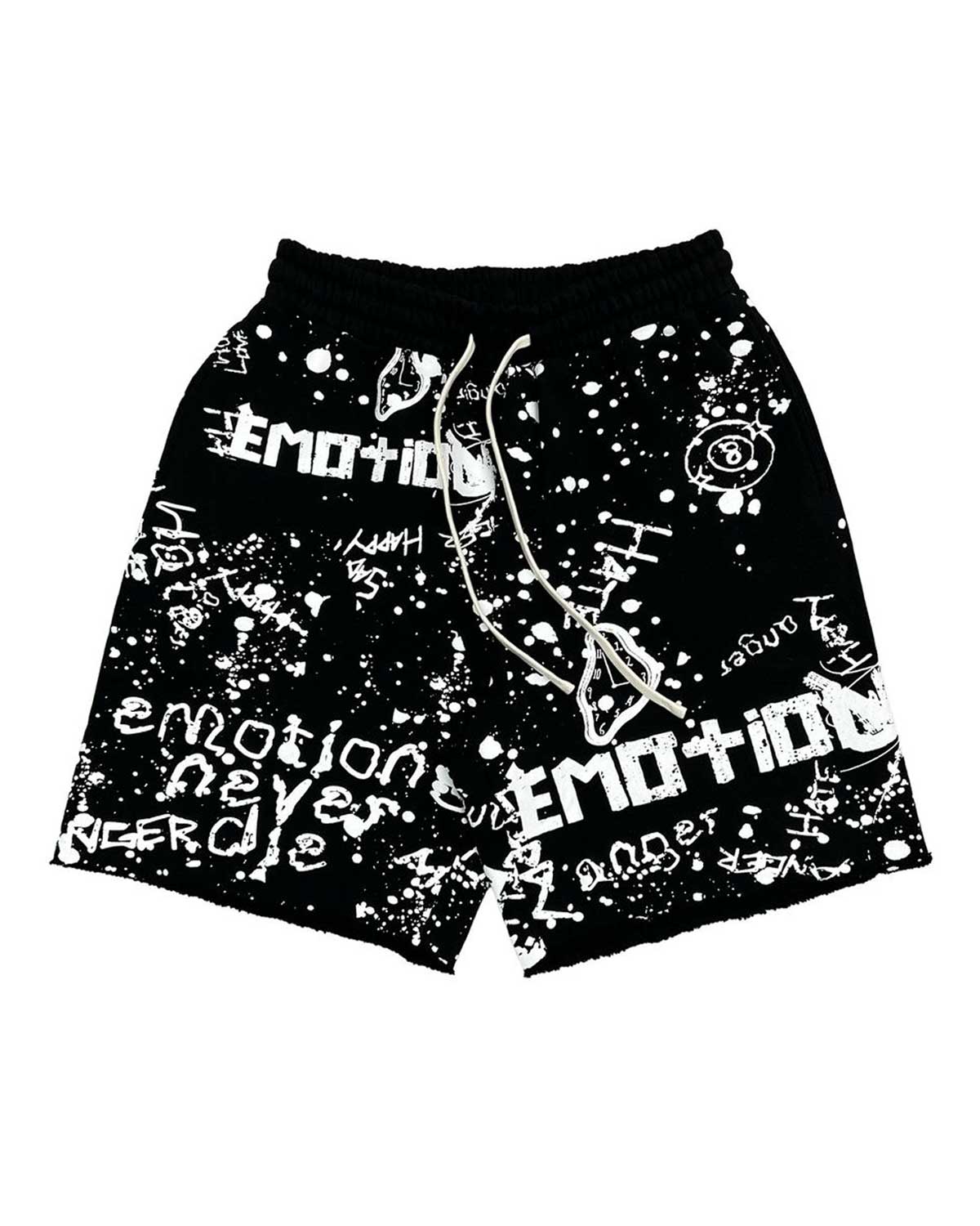 Mixed Emotions Graffiti Shorts Black