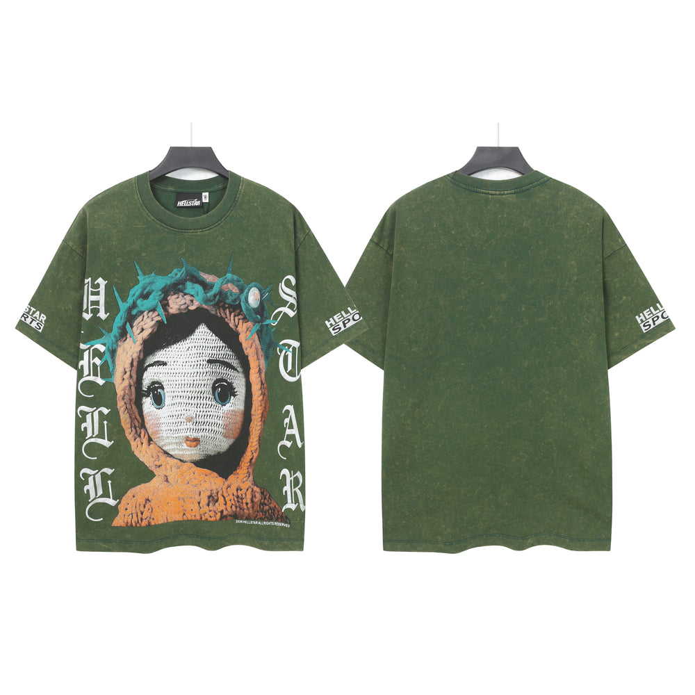 Hellstar Style Vintage Wash Graphic Oversized T-Shirt - Collection