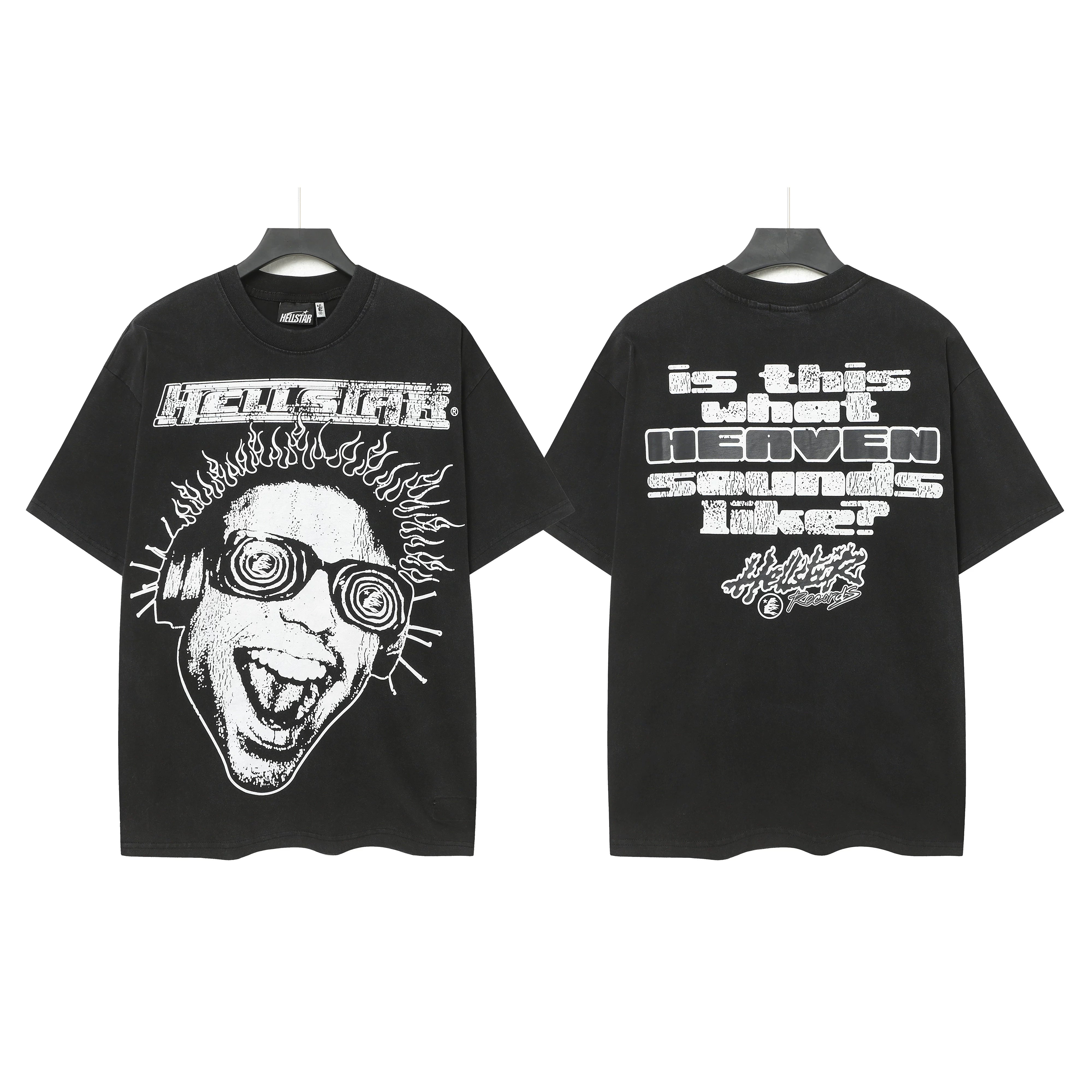 Hellstar Style Vintage Wash Graphic Oversized T-Shirt - Black Collection