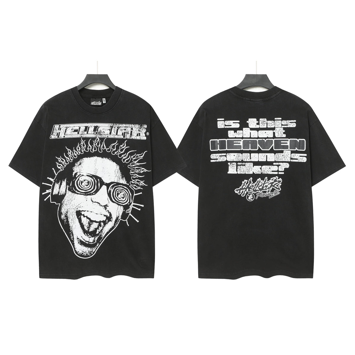 Hellstar Style Vintage Wash Graphic Oversized T-Shirt - Black Collection