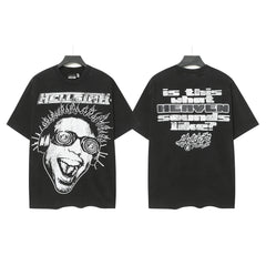Hellstar Style Vintage Wash Graphic Oversized T-Shirt - Black Collection