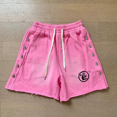 Foreign Trade American Trend Hell Star Retro Printed Ins Same Style Summer High Street Casual Trendy Washed Sports Shorts (4)