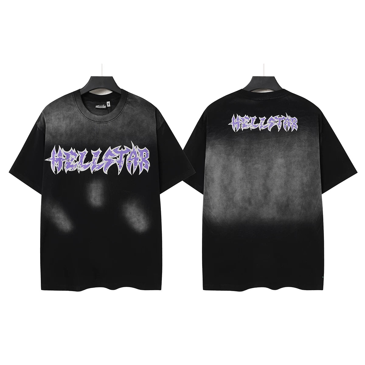 Hellstar Style Vintage Wash Graphic Oversized T-Shirt - Black