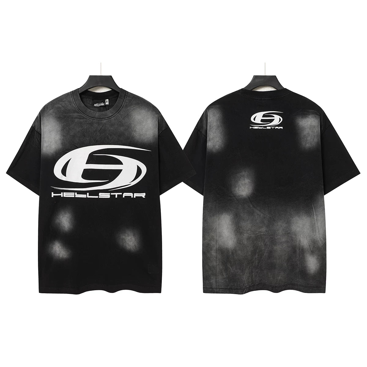 Hellstar Style Vintage Wash Graphic Oversized T-Shirt - Black