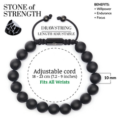 Men's BLACK ONYX Beaded Bracelet