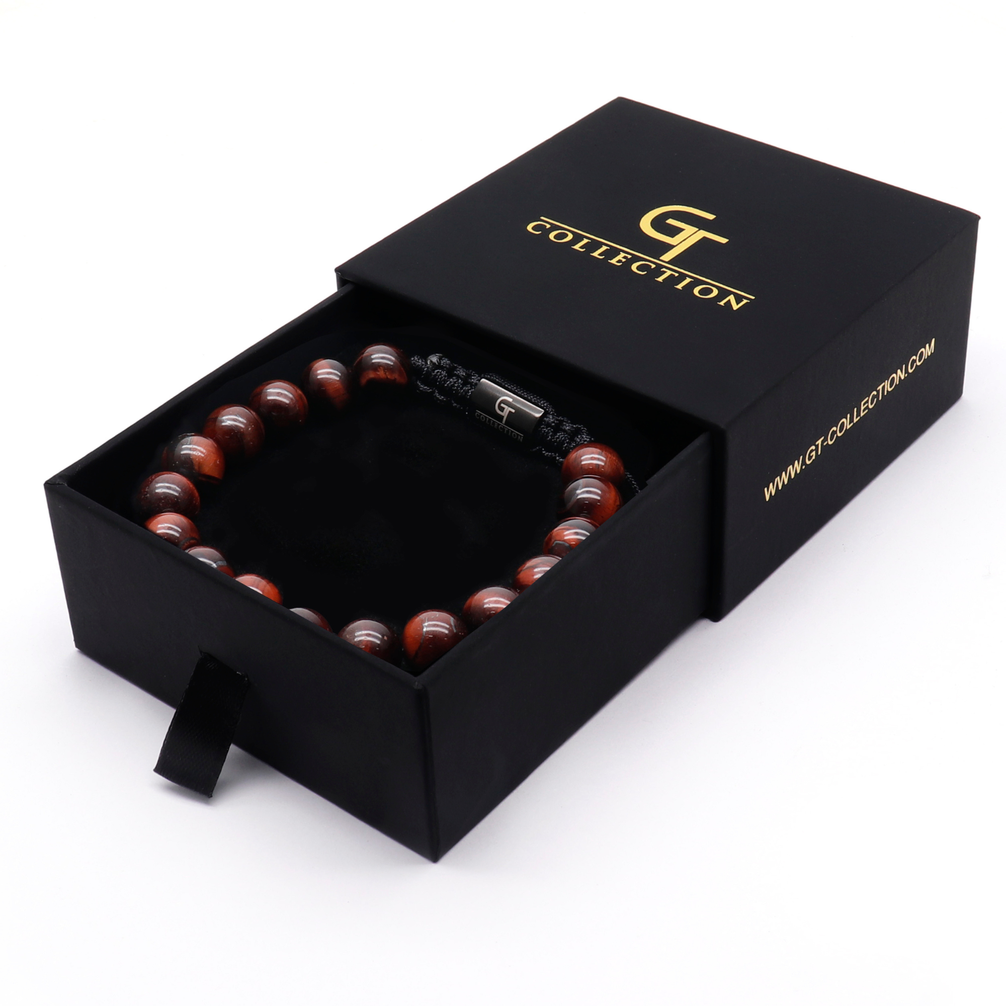 Men's RED TIGER EYE Beaded Bracelet