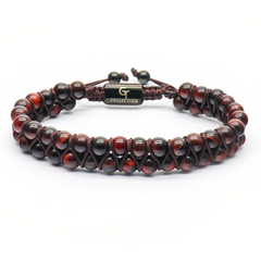 3 PIECE SET - RED TIGER EYE Bracelets - The Motivation Set