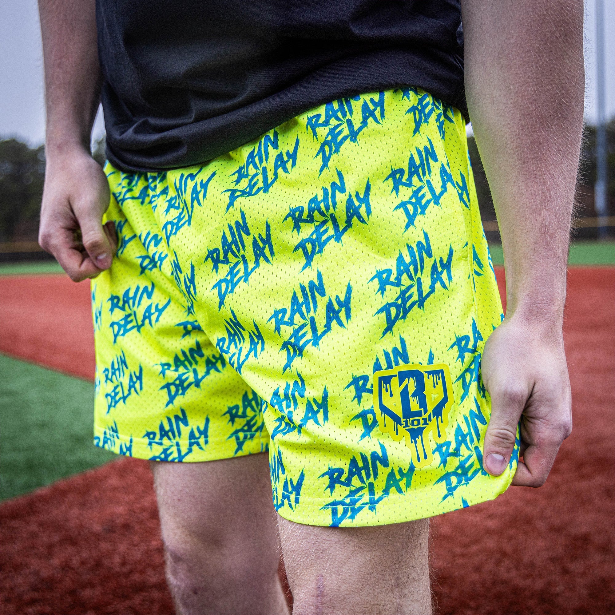 Rain Delay Shorts - Yellow/Blue