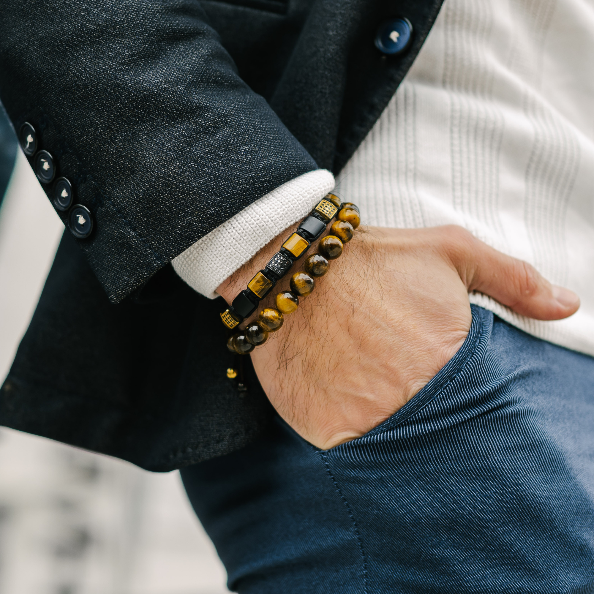 3 PIECE SET - TIGER EYE Bracelets - The Confidence Set