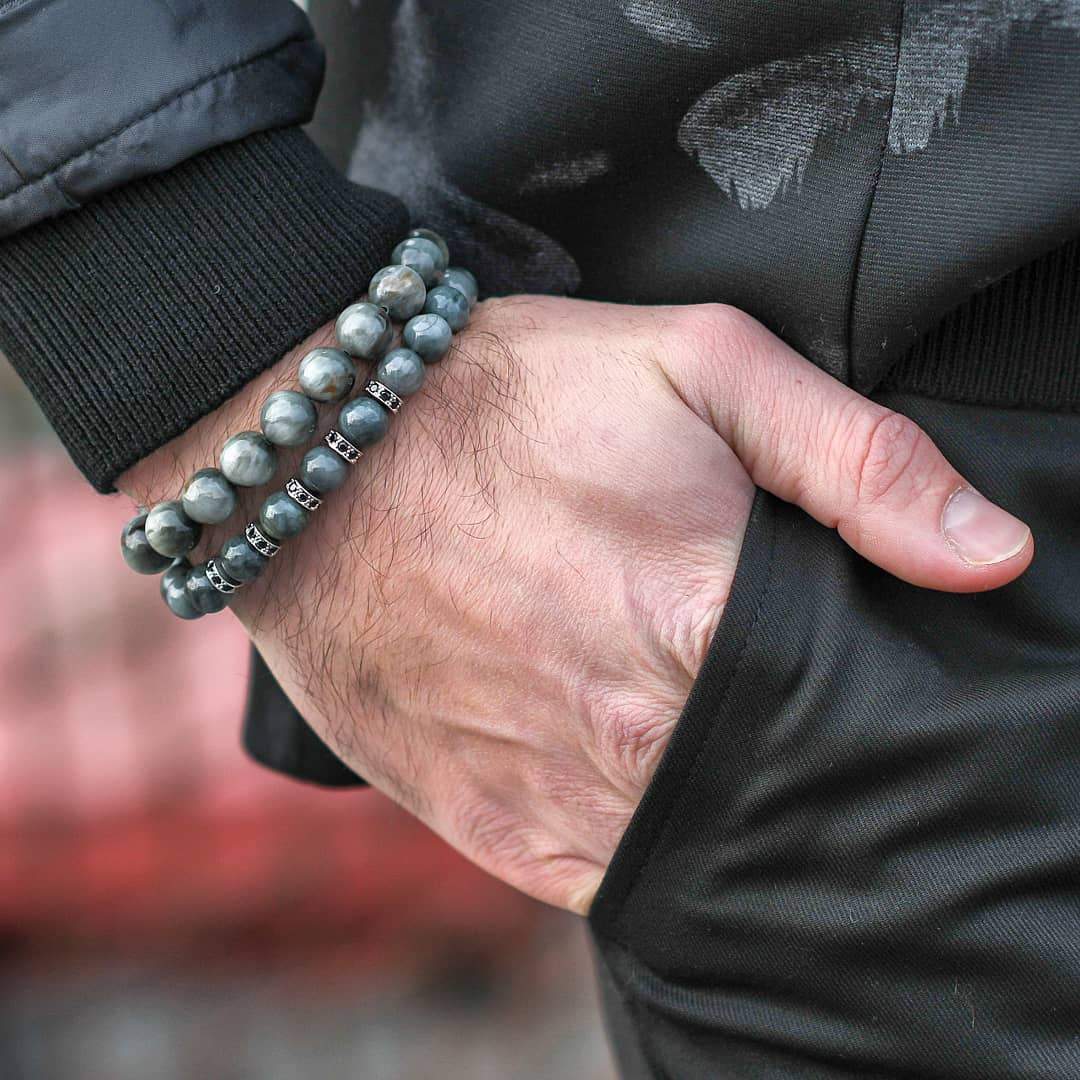 Men's EAGLE EYE Beaded Bracelet