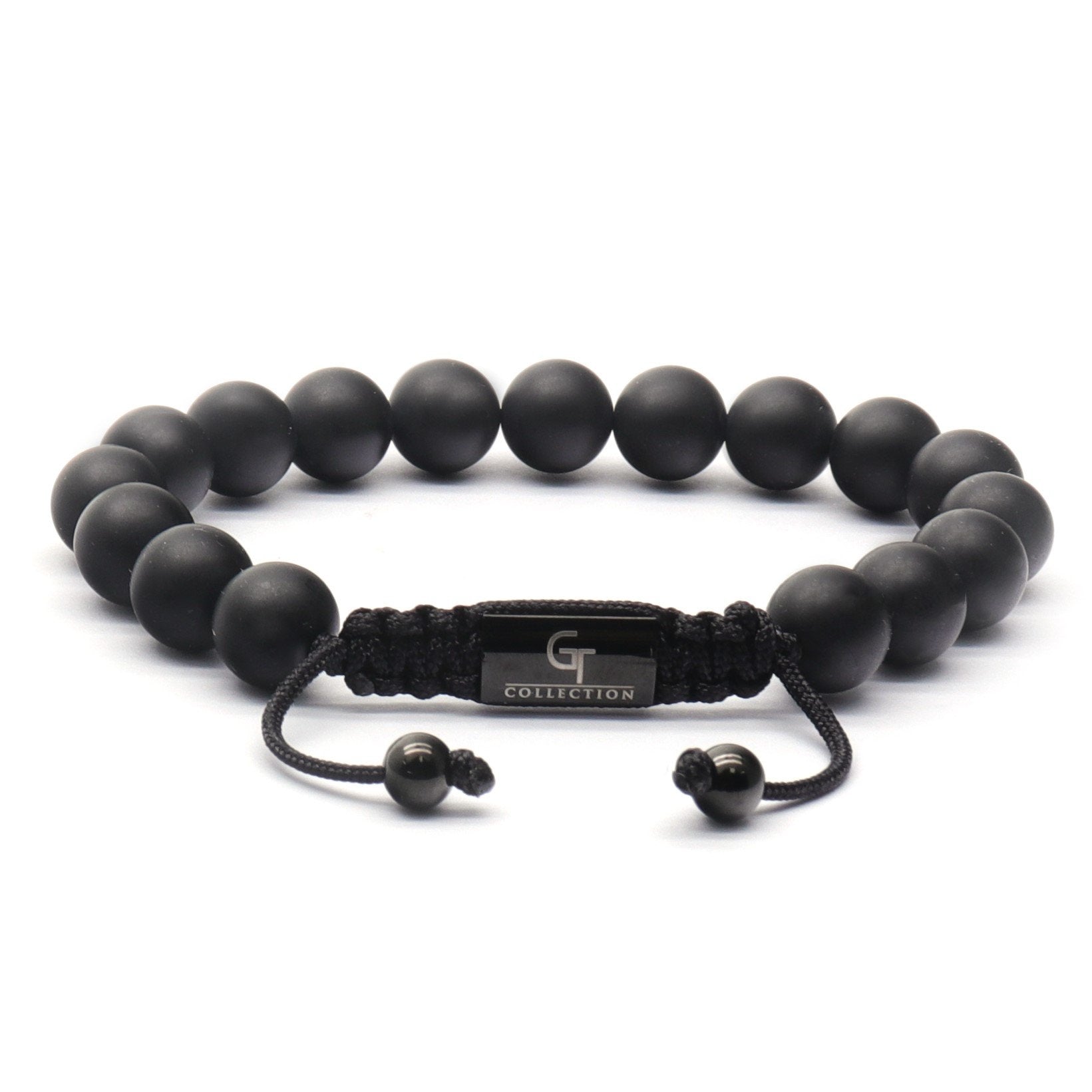 Men's BLACK ONYX Beaded Bracelet