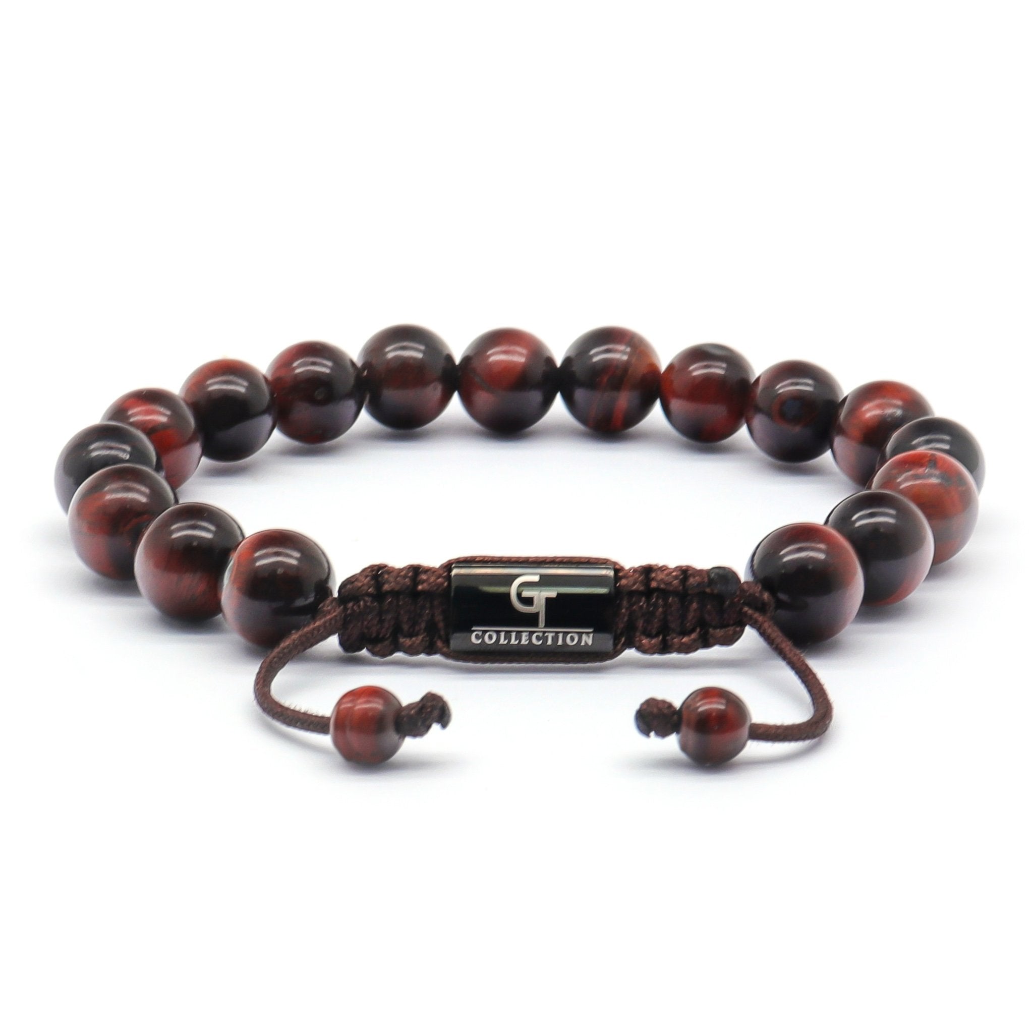Men's RED TIGER EYE Beaded Bracelet