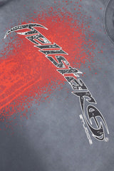 Hellstar Red Drip Gradient Vintage Wash Oversized T-Shirt